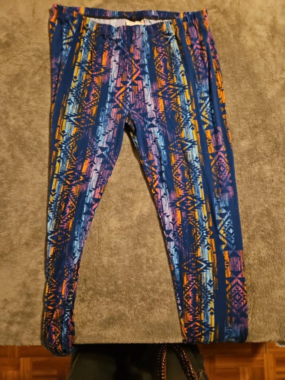Bobbie Brooks Colorful Tribal Print Leggings Women's XXL